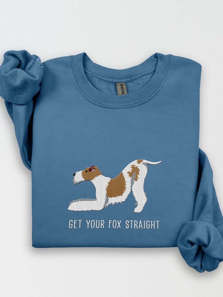 Get Your Fox Straight Sweatshirt (Embroidered) of a Wire Fox Terrier product image (1)