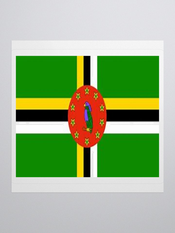 Dominica Flag Sticker | Ten Stars Design | Durable Vinyl | 3 Sizes product image (2)