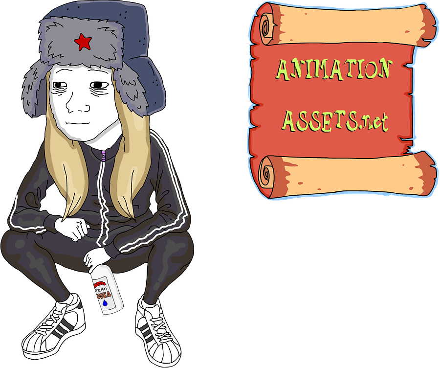 Team Vodka Russian Squat Girl | Adobe Animate ANA File Download product image (1)
