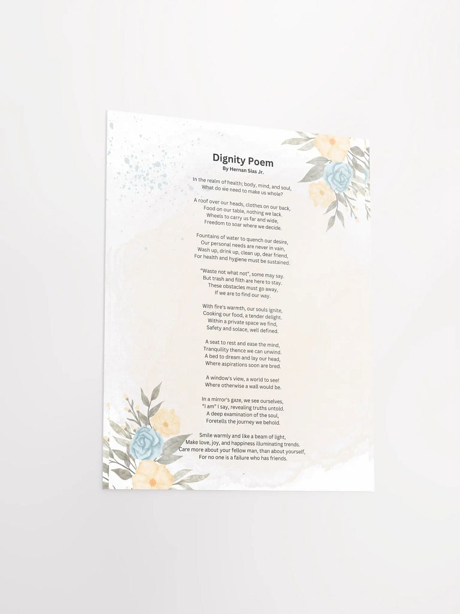 Dignity Poem Poster 1 of 2 product image (3)