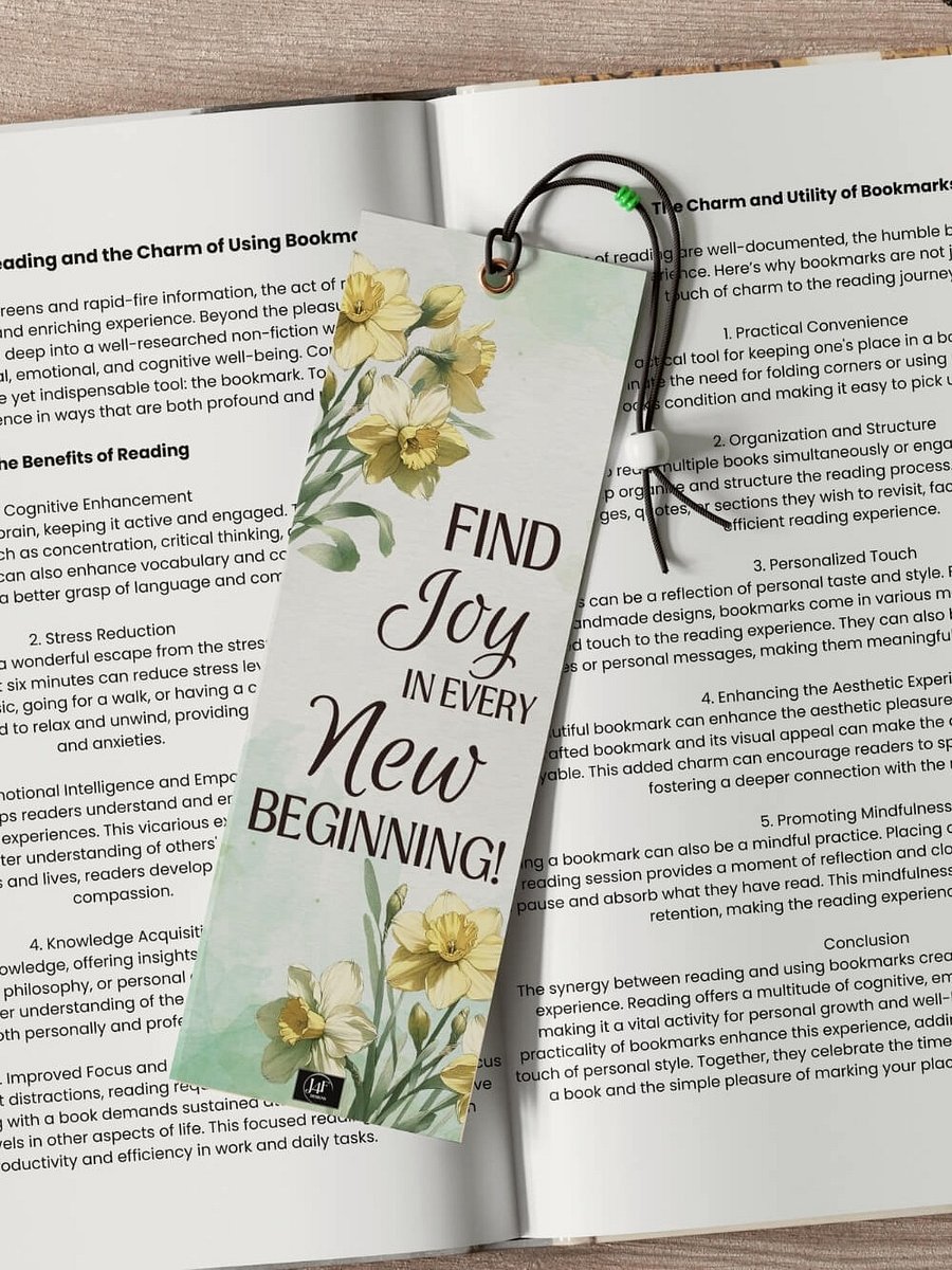 FREE Daffodil Bookmark Printable, Inspirational Sayings With March's Birth Month Flower product image (3)