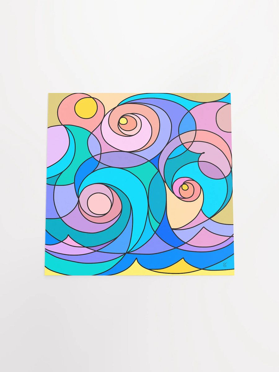 Harmonious Swirls Matte Poster - Abstract Square No. 2 product image (4)