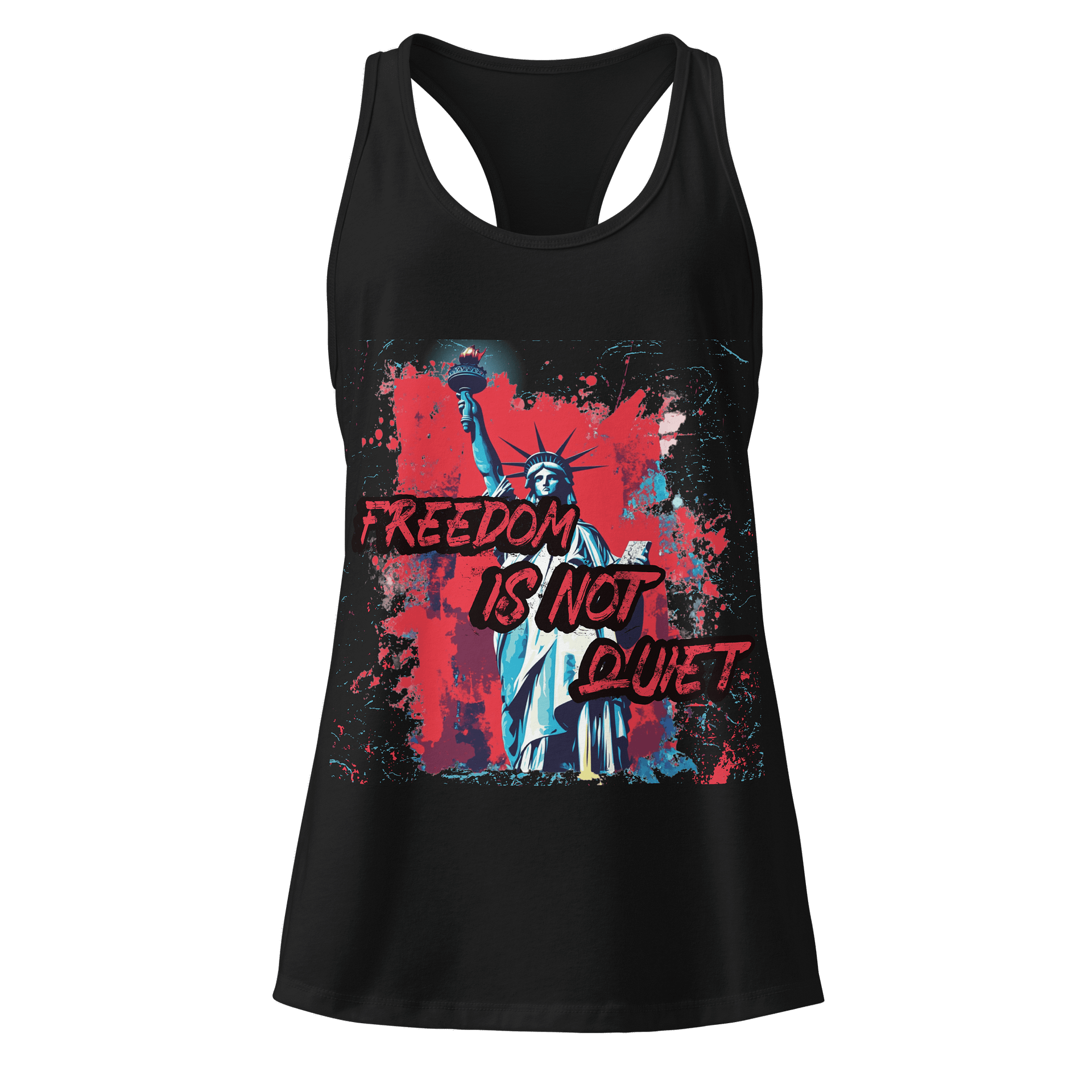 Freedom Is Not Quiet Women Tank Top - Next Level Racerback fit product image (1)