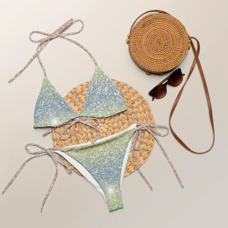 Glitter Unicorn Texture Design String Bikini (1) product image (6)