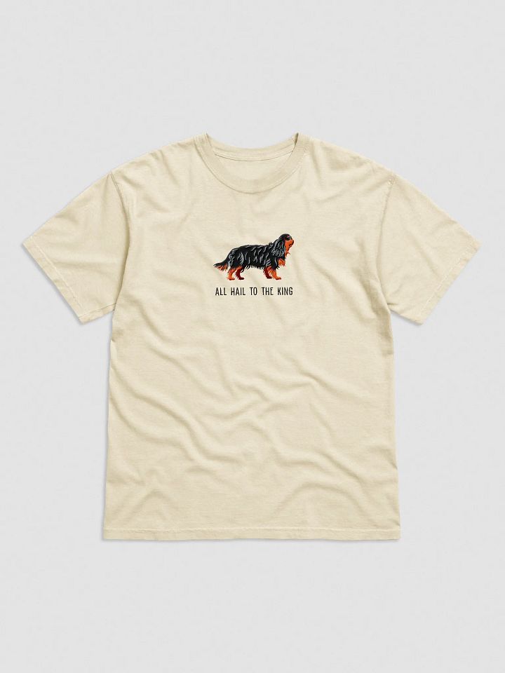 All Hail to the King T-Shirt(Embroidered) of a King Charles Spaniel(Black & Tan) product image (41)