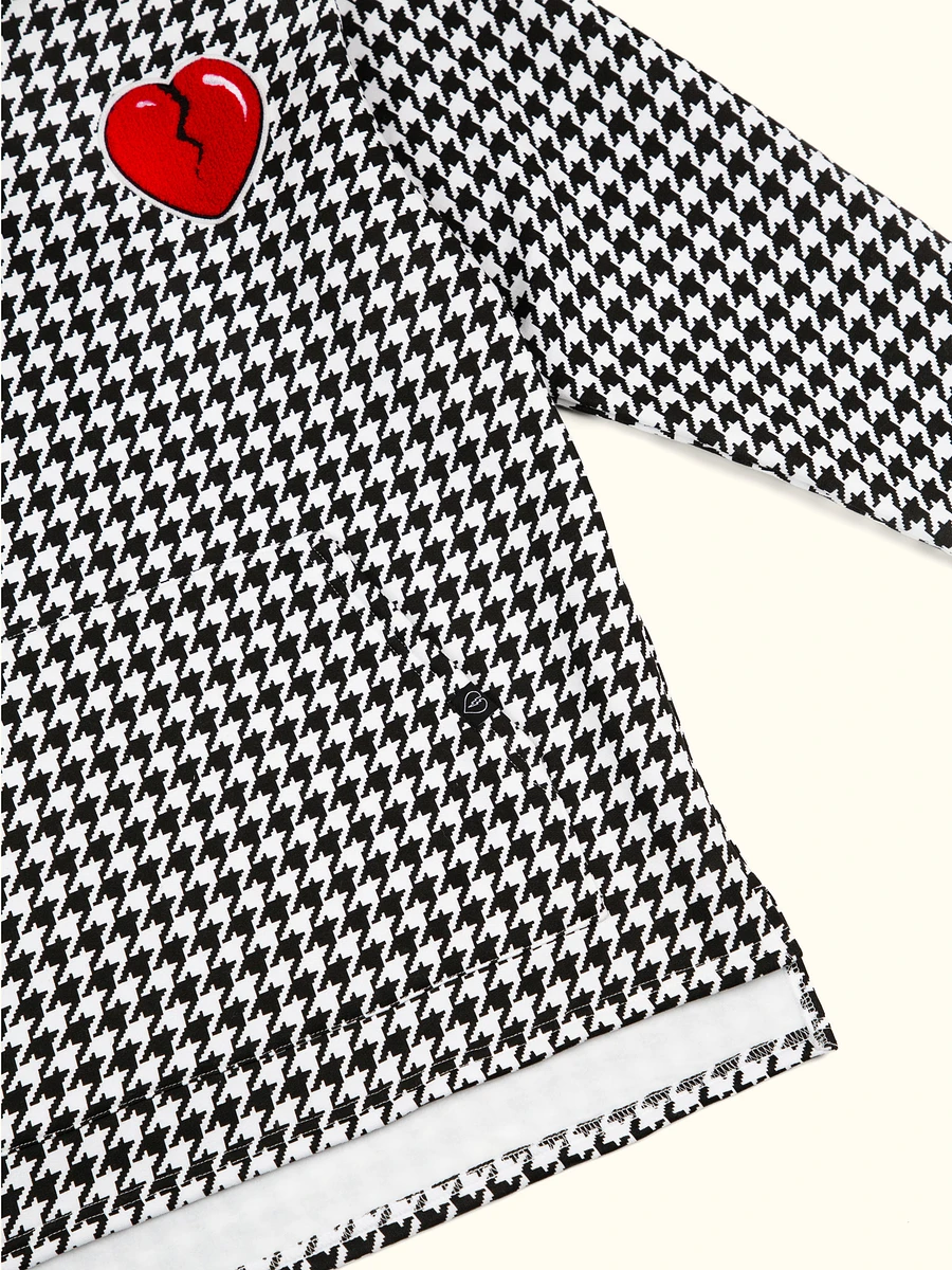 Houndstooth Heart Patch Hoodie product image (14)
