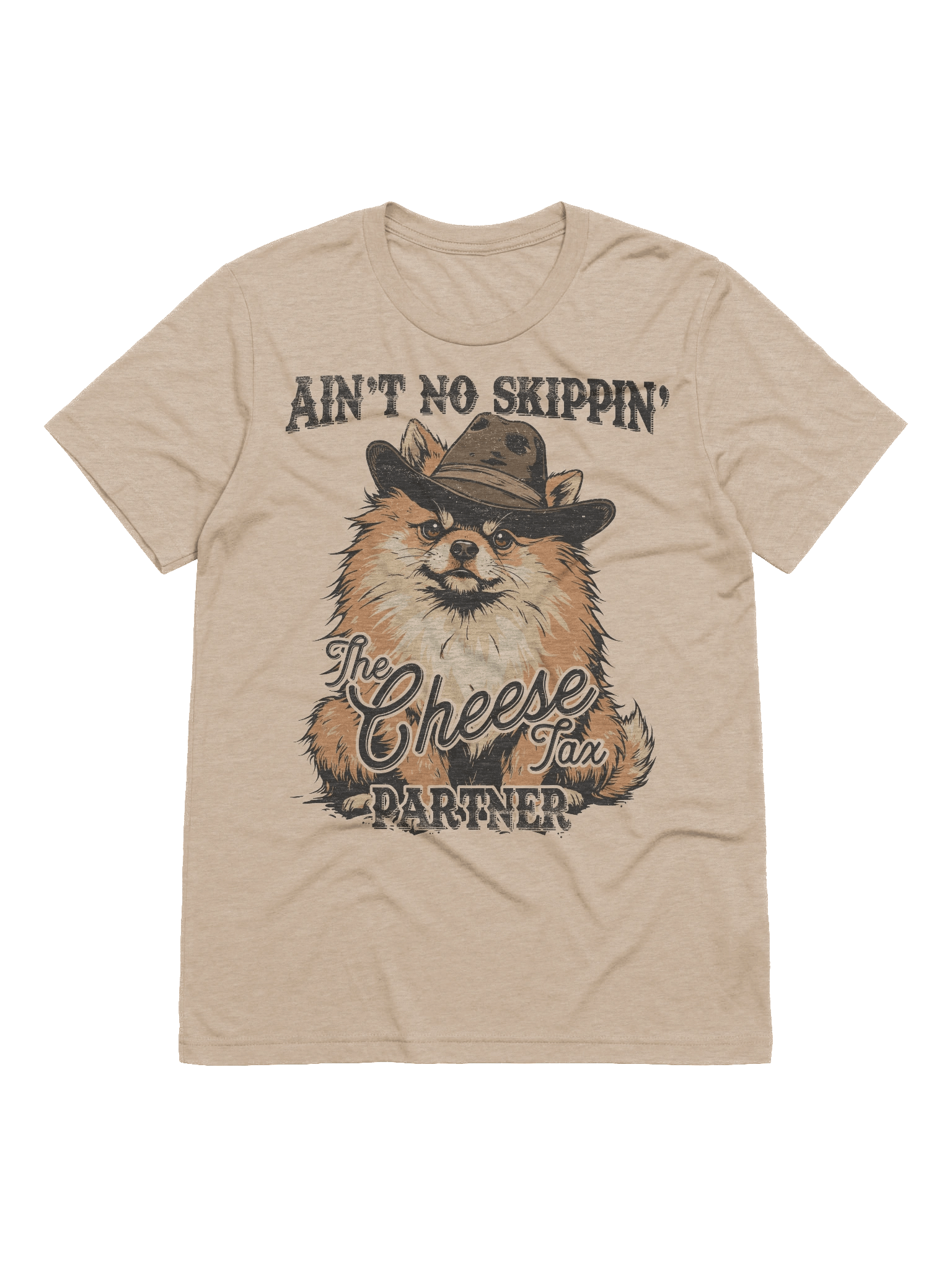 Funny Cheese Tax Sheriff Pomeranian Triblend T-shirt product image (2)