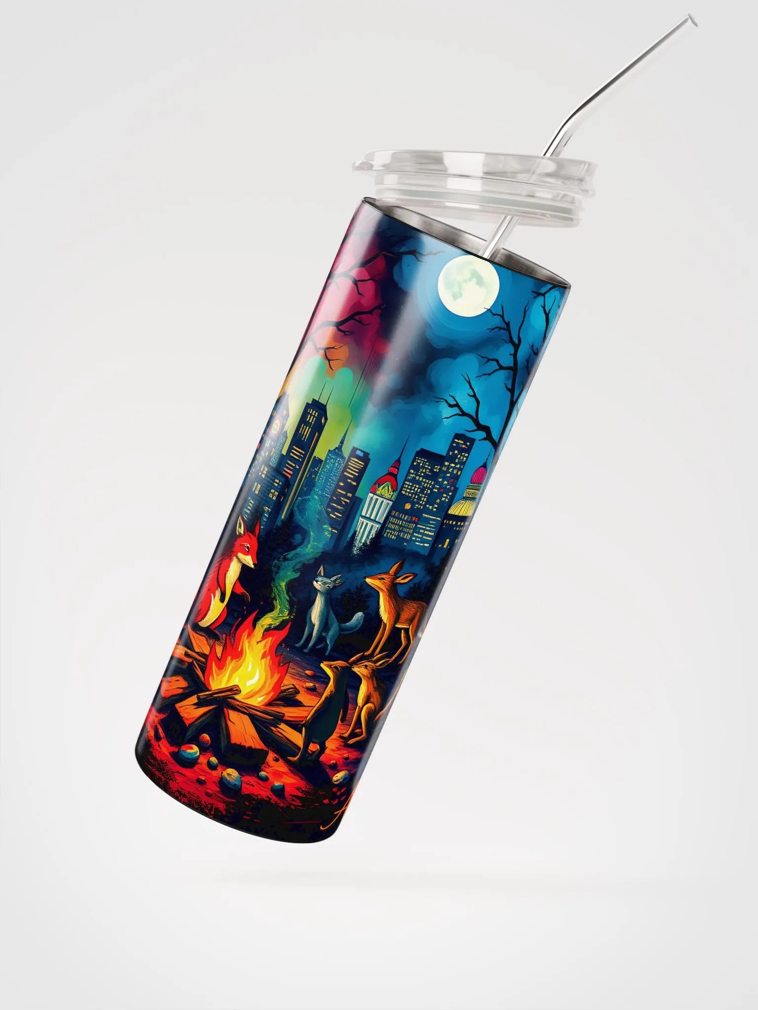 Moonlit Wildlife Gathering Tumbler product image (2)