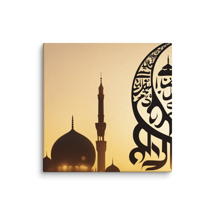 Golden Mosque Silhouette Canvas product image (13)
