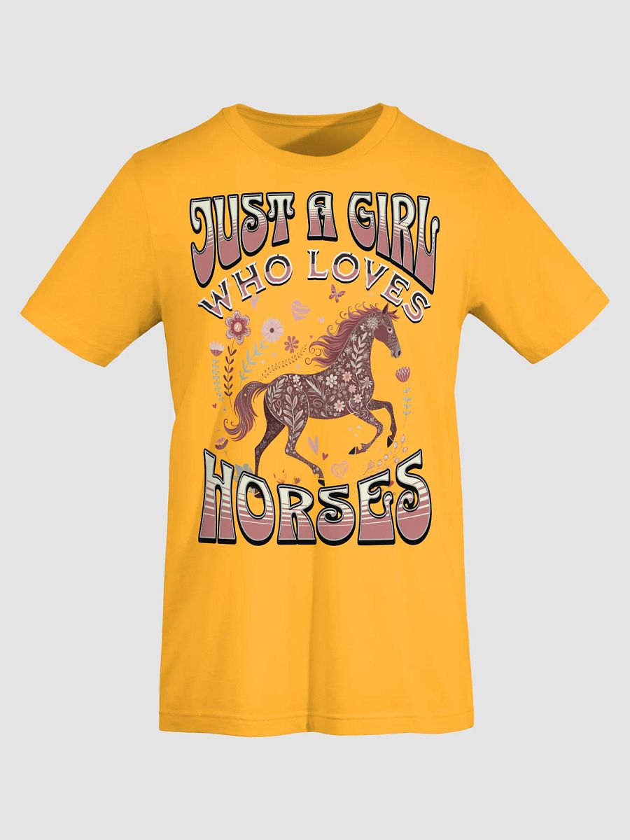 Just A Girl Who Loves Horses Floral T-Shirt product image (39)