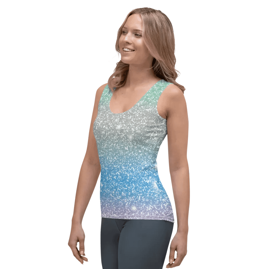 Glitter Unicorn Texture Design Tank Top (10) product image (5)