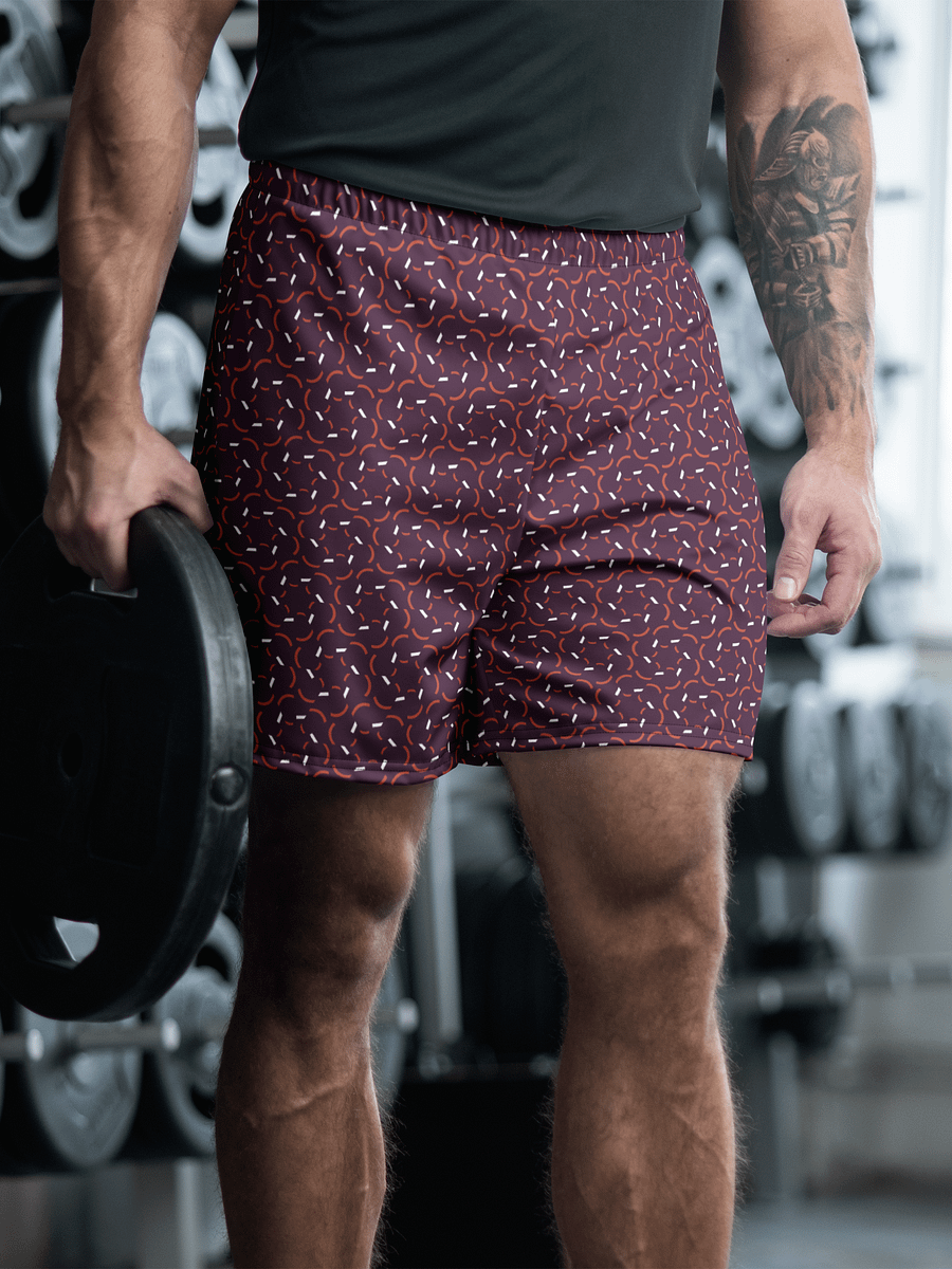 Violet Flux Geometric Pattern Long Shorts product image (3)