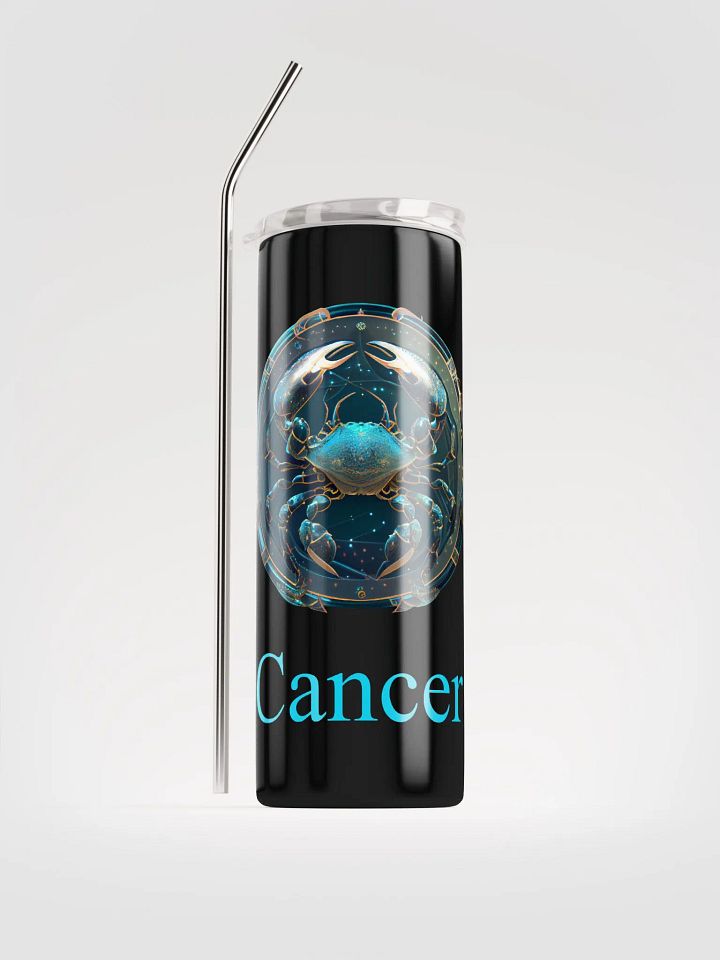 Cancer Zodiac Stainless Steel Tumbler: Embrace Cosmic Comfort! ♋ product image (1)