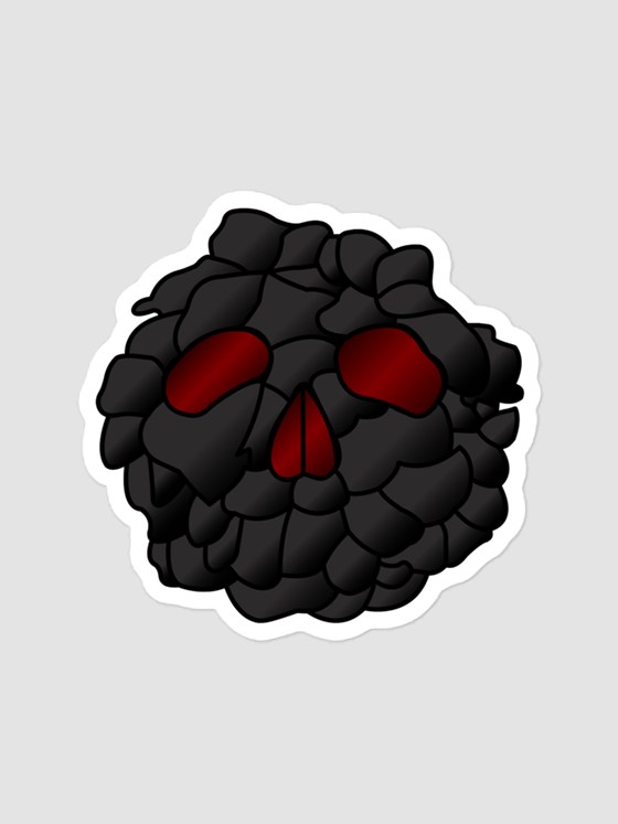 RoseyDave Black Rose Kiss Cut Stickers product image (1)