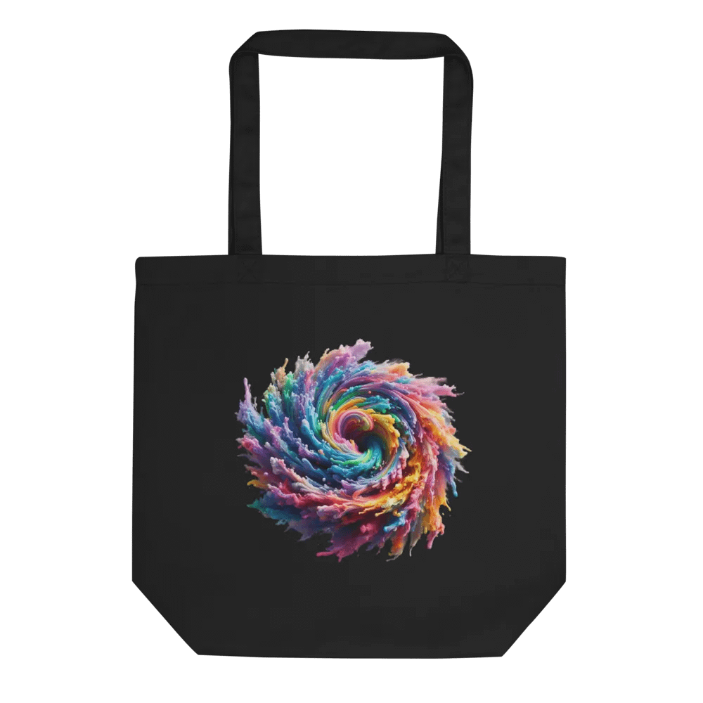 Swirling colorful rose tote bag product image (2)