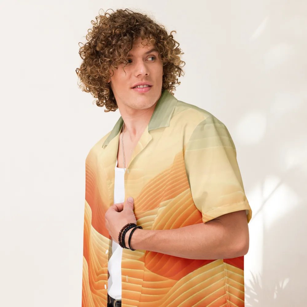 Men's Full-Print Orange Hawaiian Shirt product image (8)