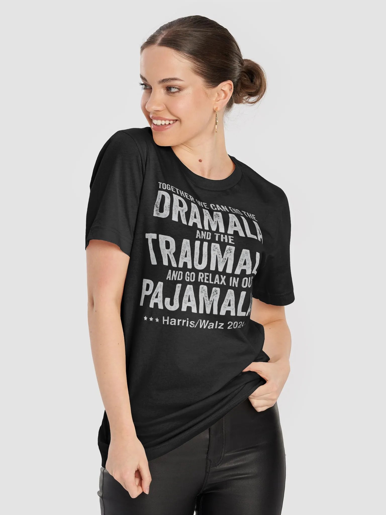 Together We Can End the Drama Harris-Walz 2024 Pajamas Shirt product image (2)