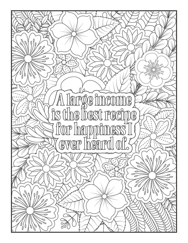 Art and Austen Coloring Book | Jane Austen Fans | Janeites | Jane Austen Quotes | Pride & Prejudice | Emma | Persuasion | Mansfield Park product image (2)