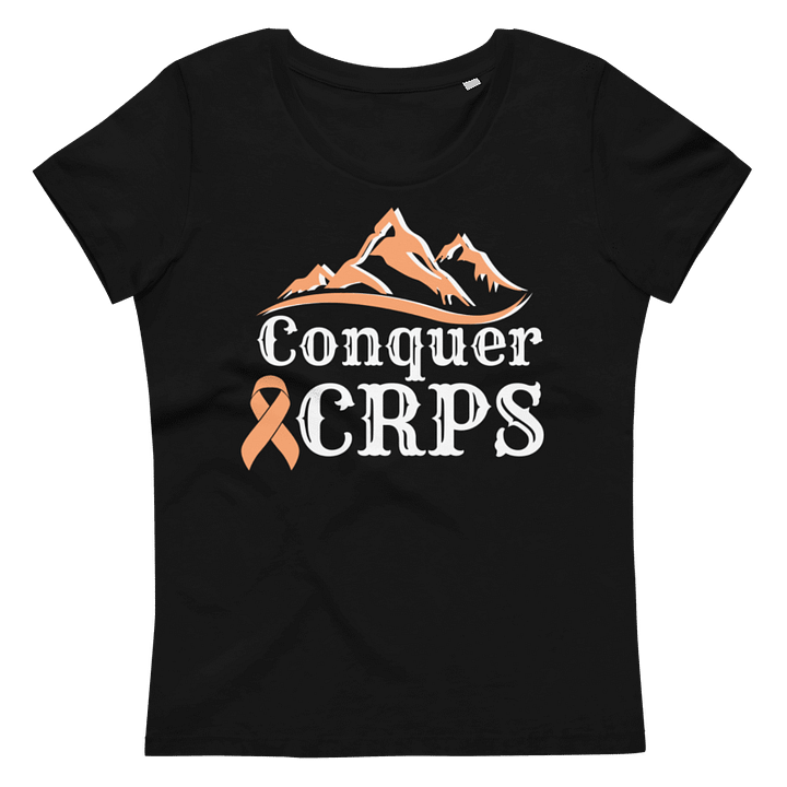 OFFICIAL Conquer CRPS Women's Fitted Tee- White Print product image (1)