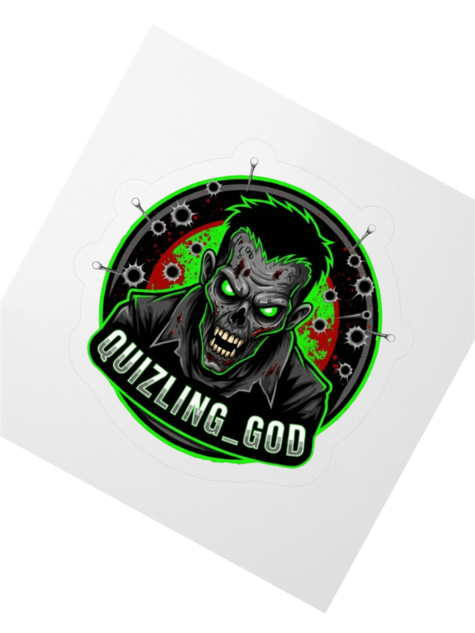 Neon Zombie Kiss Cut Stickers product image (7)