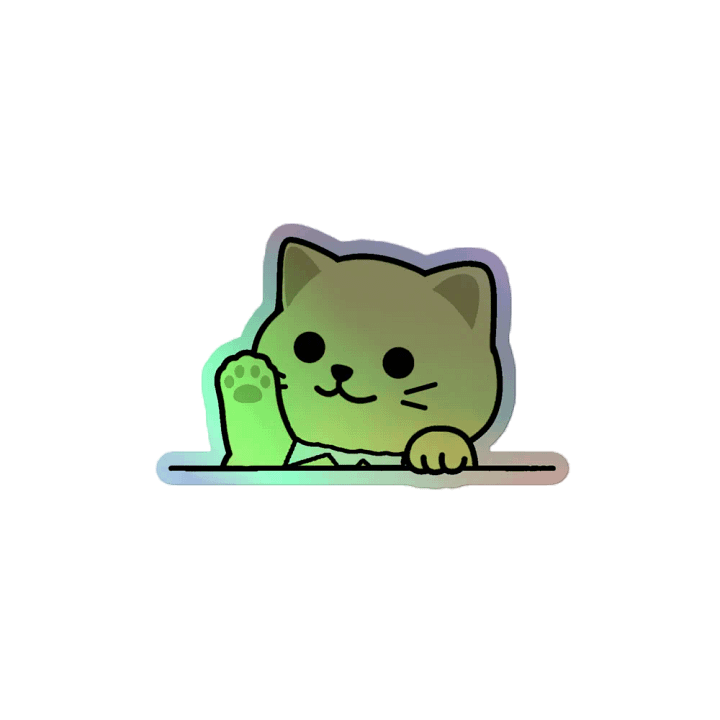 Special Cat Shiny Waving Sticker product image (2)