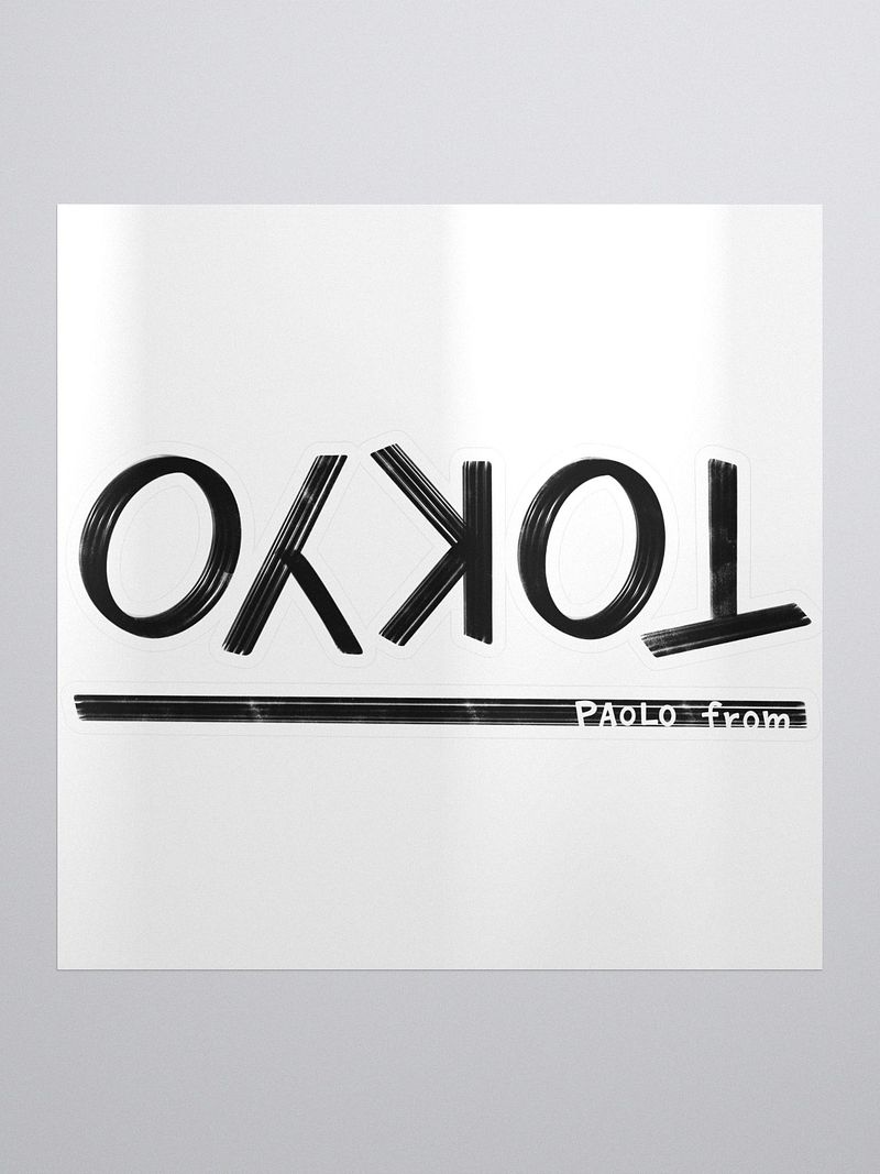 Tokyo Upside Down (Black Text) Sticker
