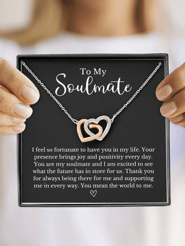 Soulmate Interlocking Heart Necklace - You Mean The World To Me product image (1)