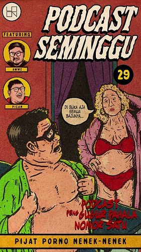 Fanart episode 29 nya @podcastseminggu 
.
#podcast #vintage #comic #vintagecomics #retro #halftone #podcastseminggu #bocahnan...