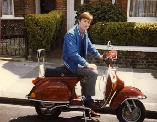 Me at 17 in 1979 in West London with my first scooter, a PX150. I was so proud of myself even though when I drove it home fro...