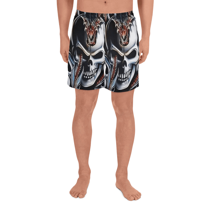 Dragon Skull Athletic Long Shorts product image (2)