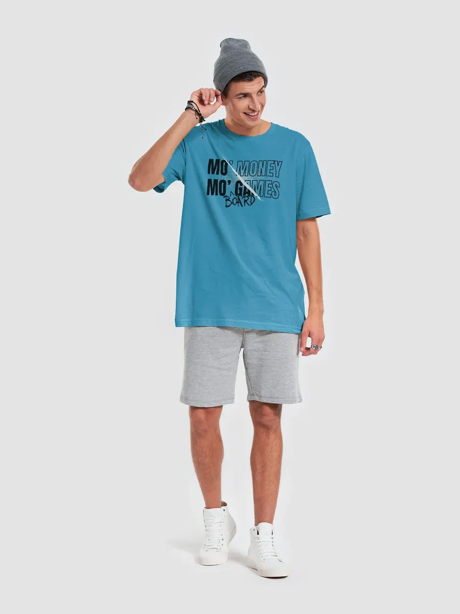 90s Rap Shirt for Board Gamers, Cool Unisex Gamer Aqua T-shirt, Mo Money Mo Board Games product image (7)