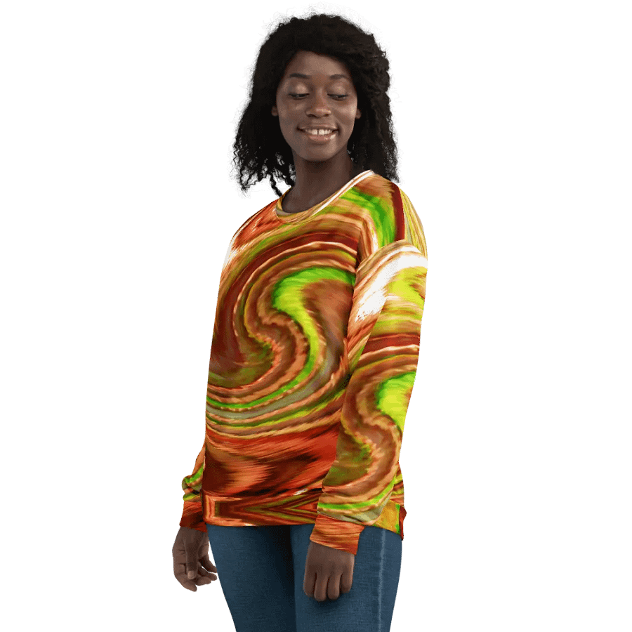 Abstract Swirling Earth Tones Lochan Water Reflections Unisex Sweatshirt product image (6)
