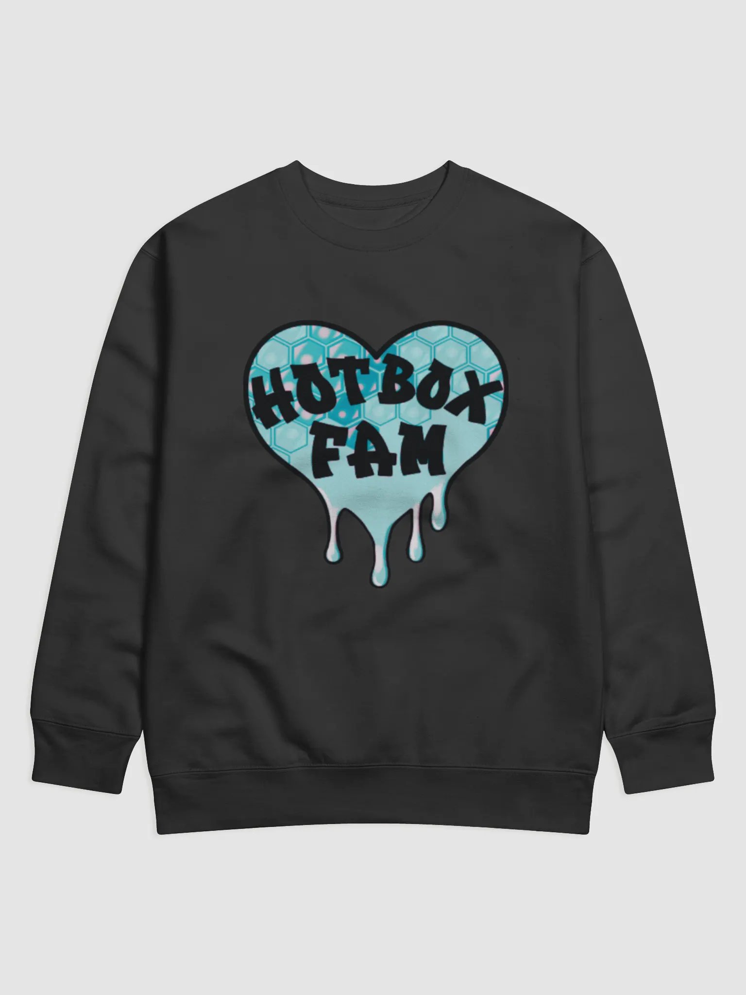 HOT BOX FAM PALE BLUE HONEY COMB SWEATSHIRT product image (3)
