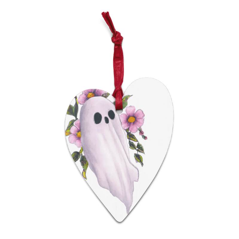 Floral Ghost ornaments