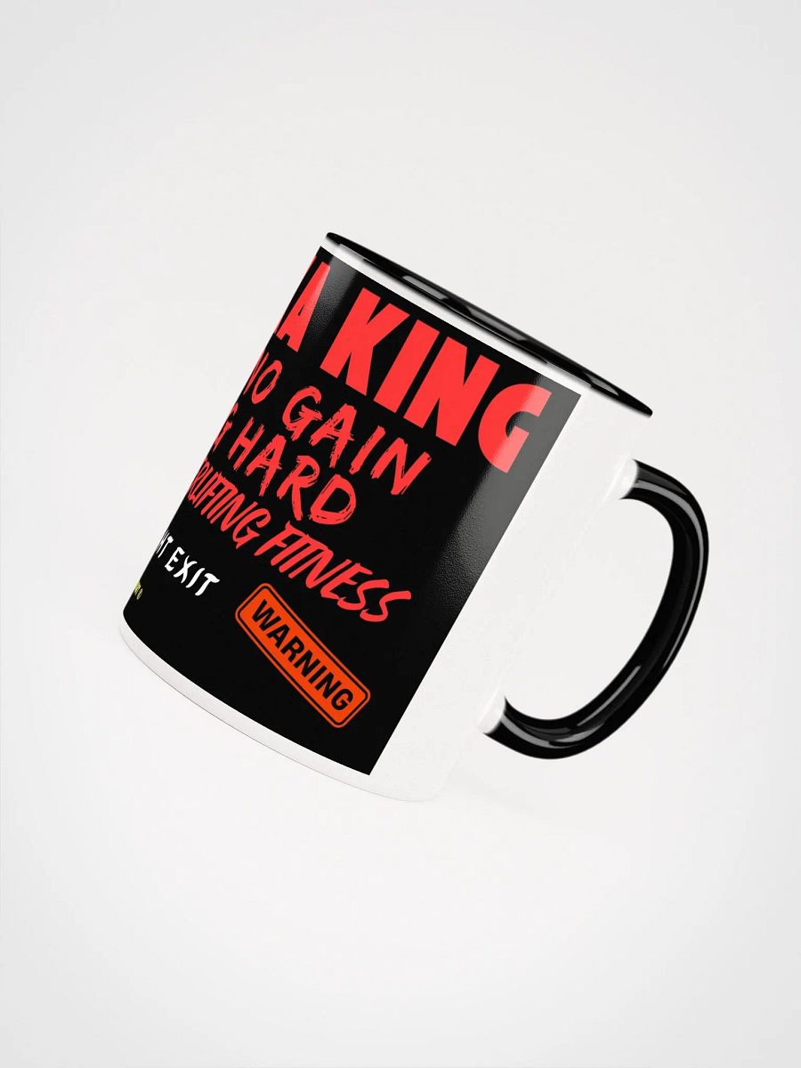 Taza de cerámica con color en el interior Modelo Fitness The Mika King No Pain No Gain Training Hard. product image (7)