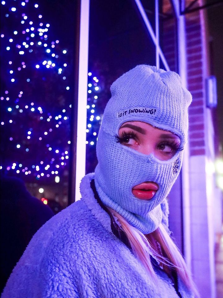 LIGHT BLUE SNOWING SKI MASK product image (2)