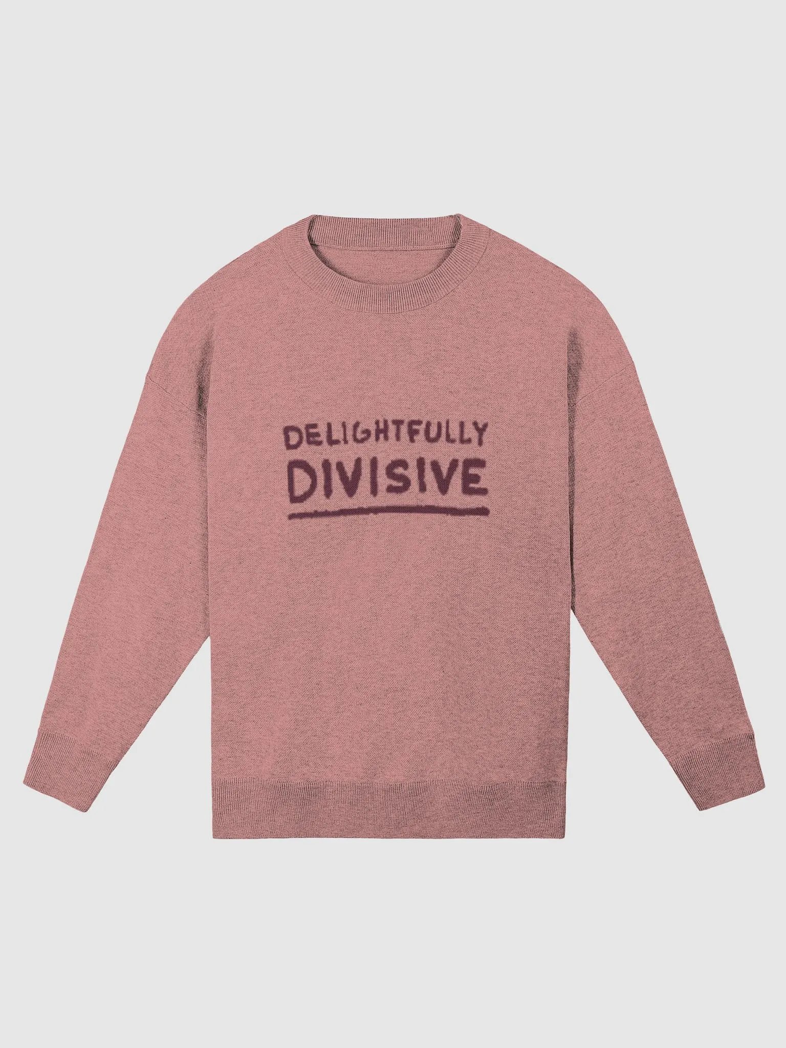 DELIGHTFULLY DIVISIVE (duotone pink design) relaxed knitwear crewneck product image (1)