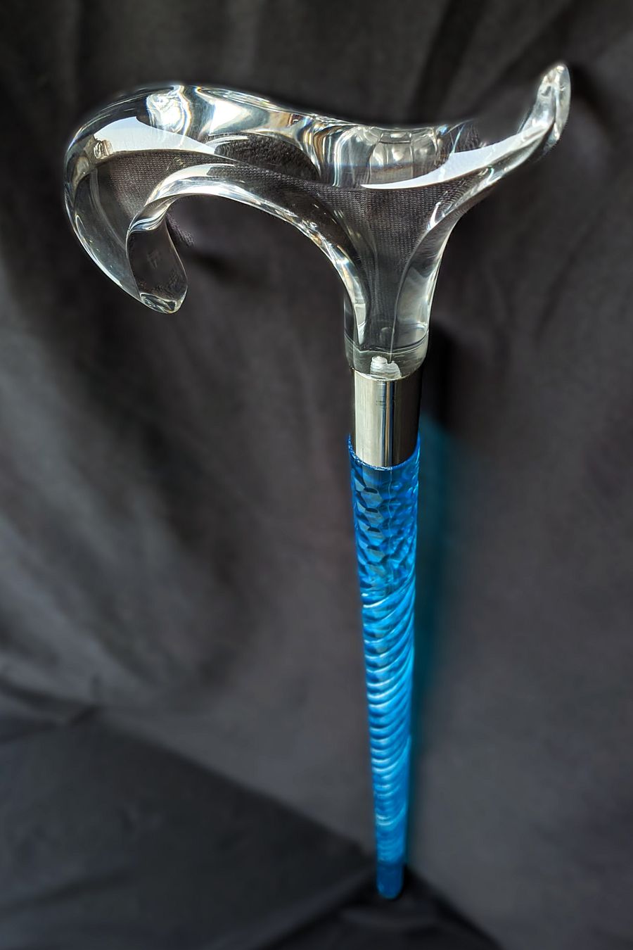 Luxury Neon Blue Acrylic Walking Cane – Women’s Special Edition product image (3)
