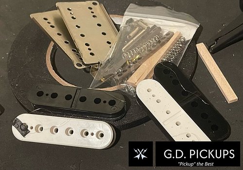 ⚡️ Straight from the Dr. Gam’s Clone Zone & Customs ⚡️

Check out this wild custom set of humbuckers — zebra bobbins, asymmet...