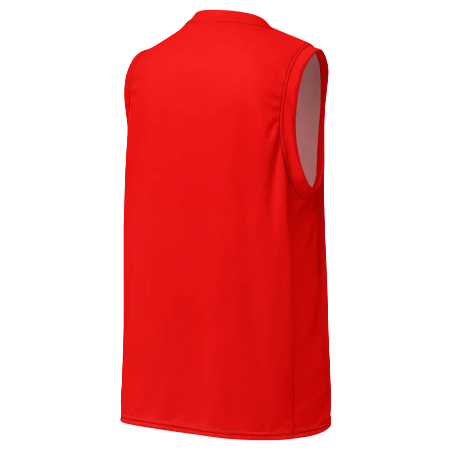 Plain Color Red Basketball Jersey product image (4)