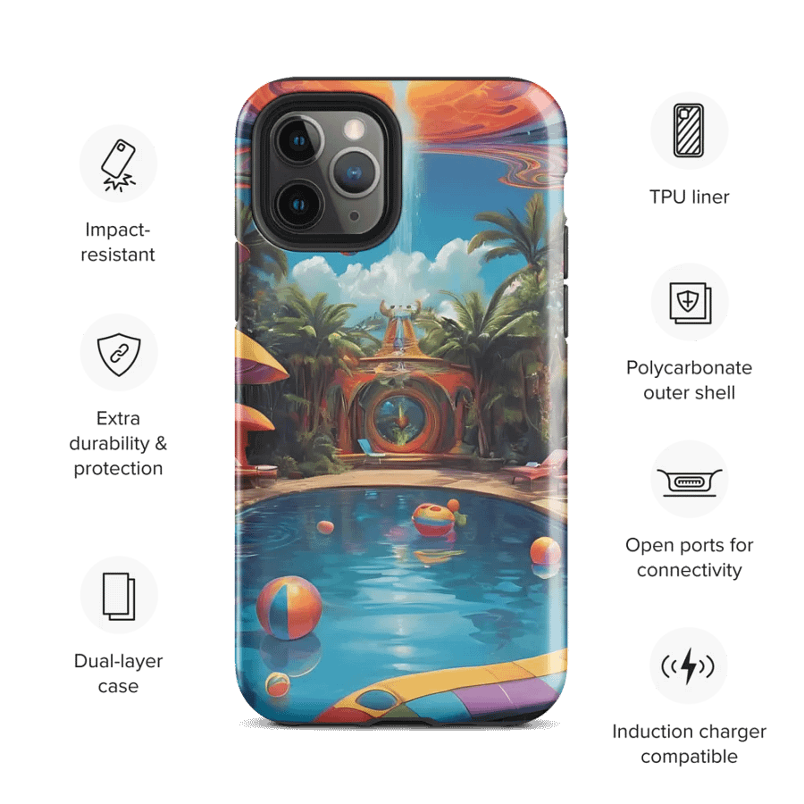 Psychedelic Pool Party iPhone Case product image (28)