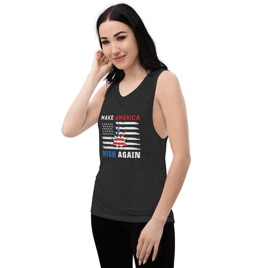 Make America High Again Patriotic Flowy Tank Top product image (10)
