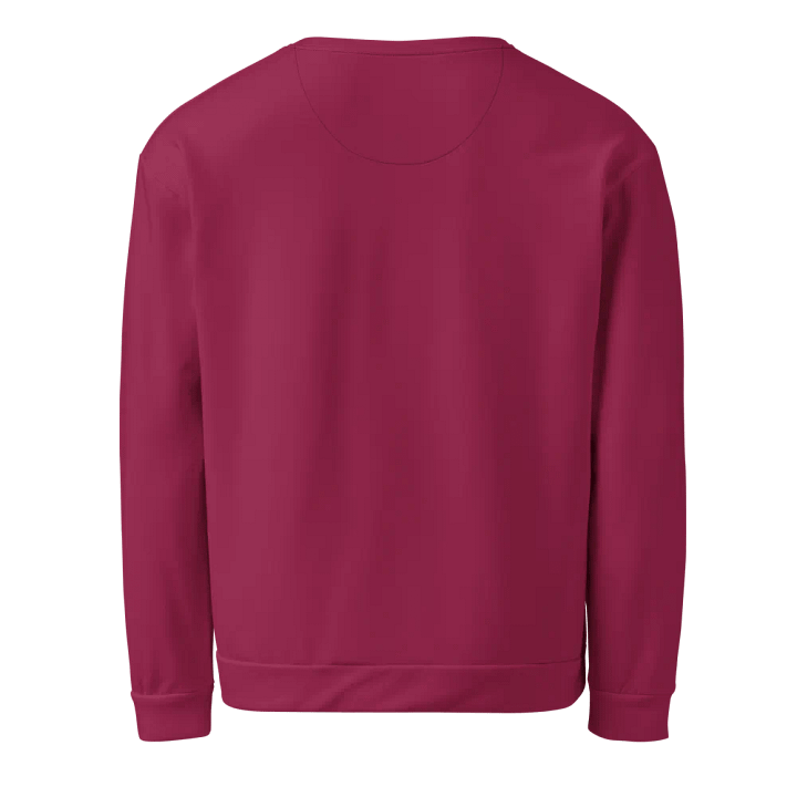 Plain Dark Red True Summer Unisex Recycled Polyester Heavyweight Premium Sweatshirt by Treasure Pie product image (2)