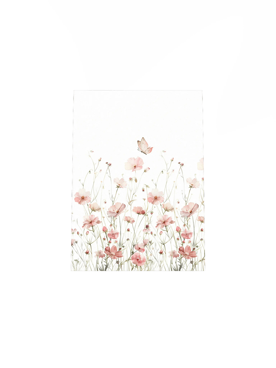 Watercolor Pink Floral Meadow Nursery Print product image (5)