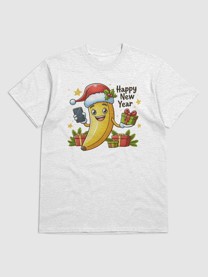 Cheerful Banana Santa Happy New Year T-Shirt product image (1)