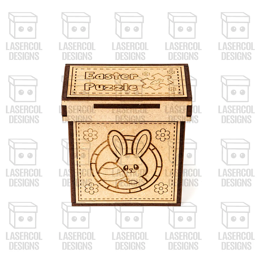 Easter Bunny Puzzle With Box Set 4 (2 Sizes) - Laser Cut Files product image (3)