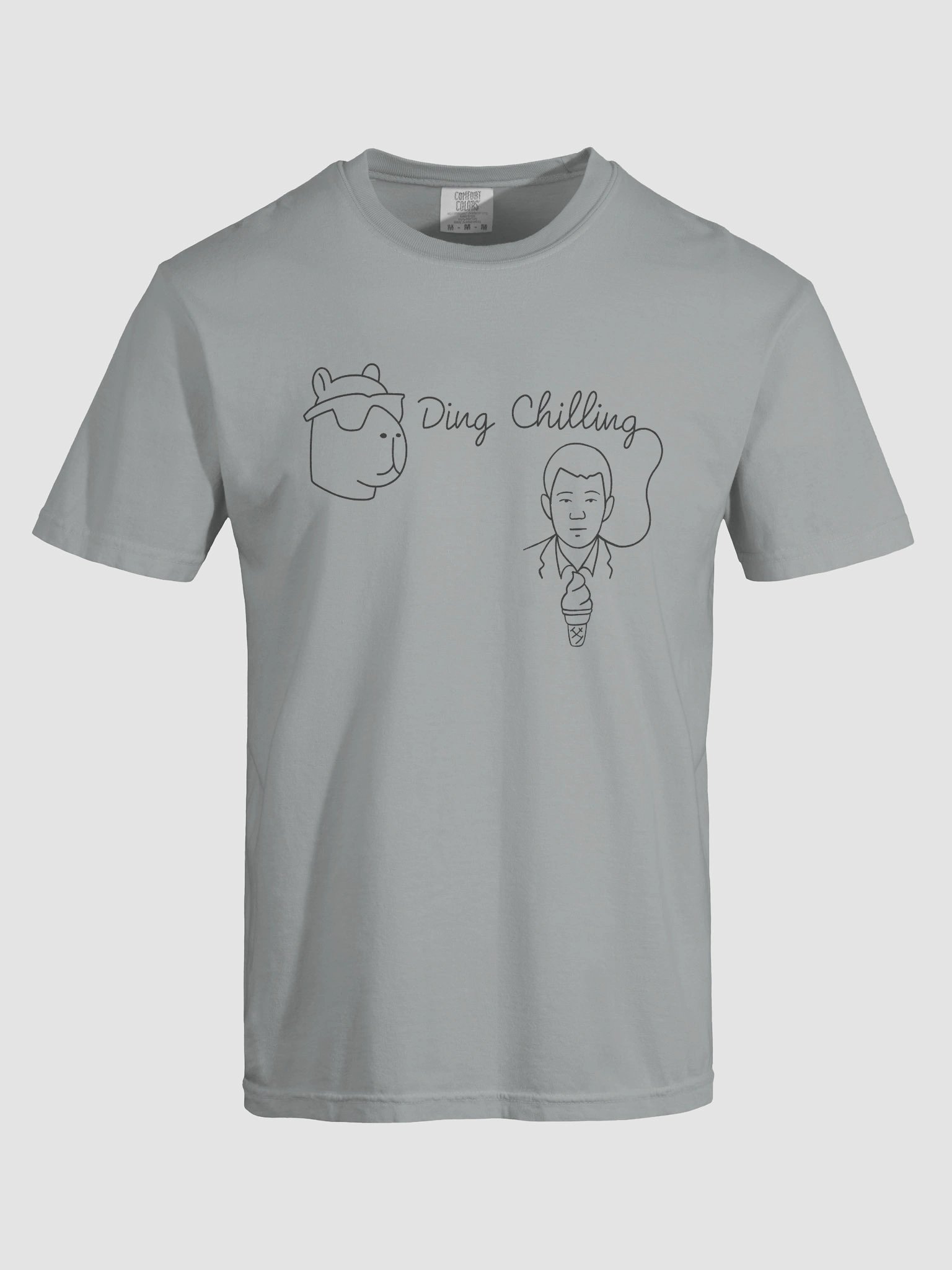 Ding Chilling [5b2] – Chill Capybara & Ice Cream Meme | Hand-Drawn Chess Humor | Black Line Art for Light Colors | T-Shirt product image (7)