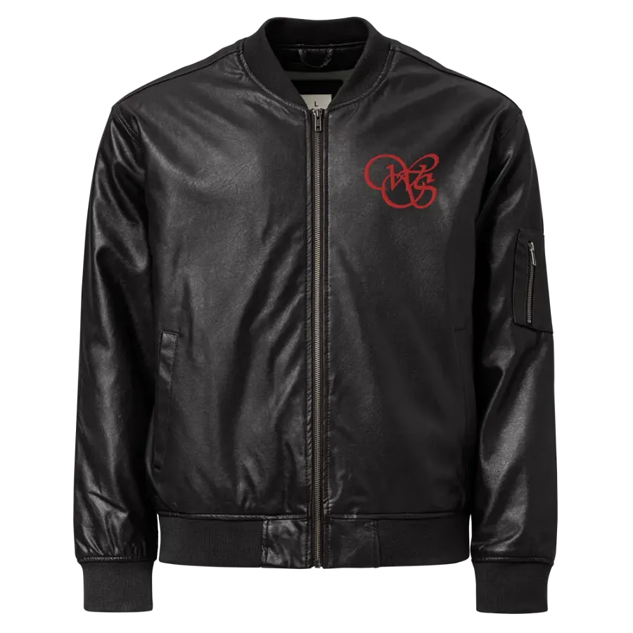 WS Faux Leather Bomber Jacket product image (1)