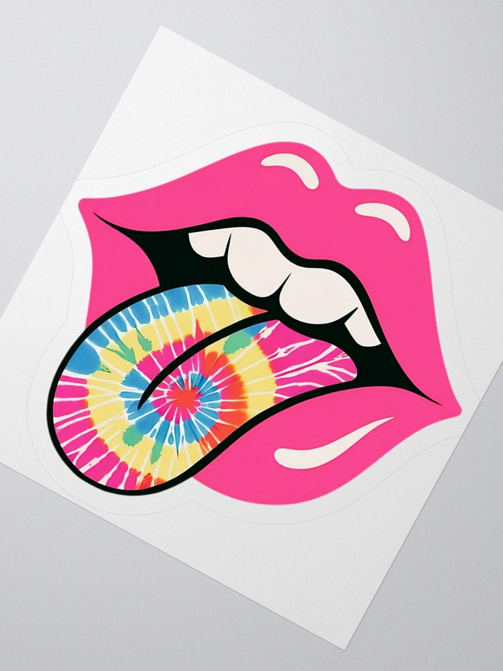 Tie-Dye Tongue Kiss Cut Stickers product image (5)