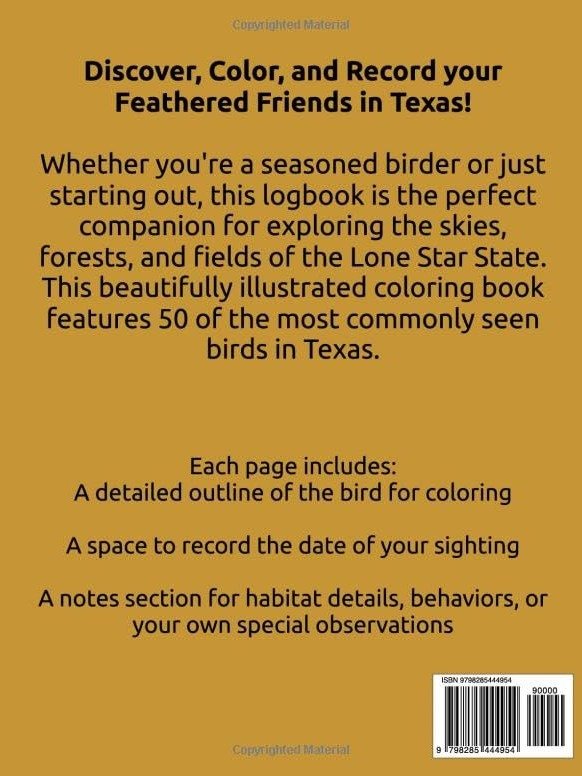 Birds I've Seen in Texas (A Birdwatching Coloring Book) product image (3)